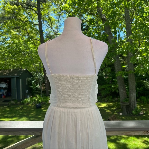 LoveShackFancy Jenna Dress White Cutout Midi Small - Picture 10 of 16